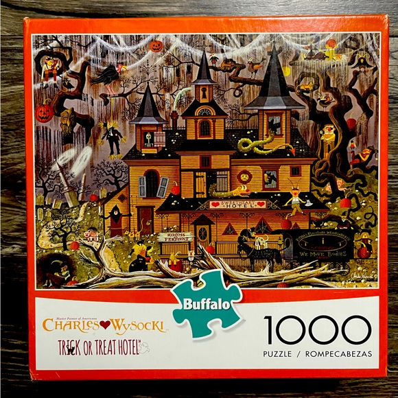 Buffalo Games Other - Buffalo Games - Charles Wysocki - Trick or Treat Hotel - 1000 Piece Puzzle 🧩